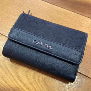 カルバンクライン(Calvin Klein)のカルバンクライン　財布　キャンバス　レザー　黒系　CK ロゴ入り(財布)