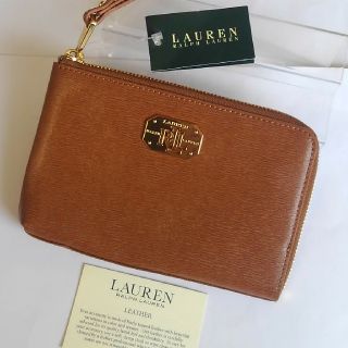 ラルフローレン(Ralph Lauren)のラルフローレン⭐新品⭐床革ブラウンポーチ(ポーチ)