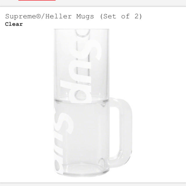 SUPREME Heller Mugs クリア