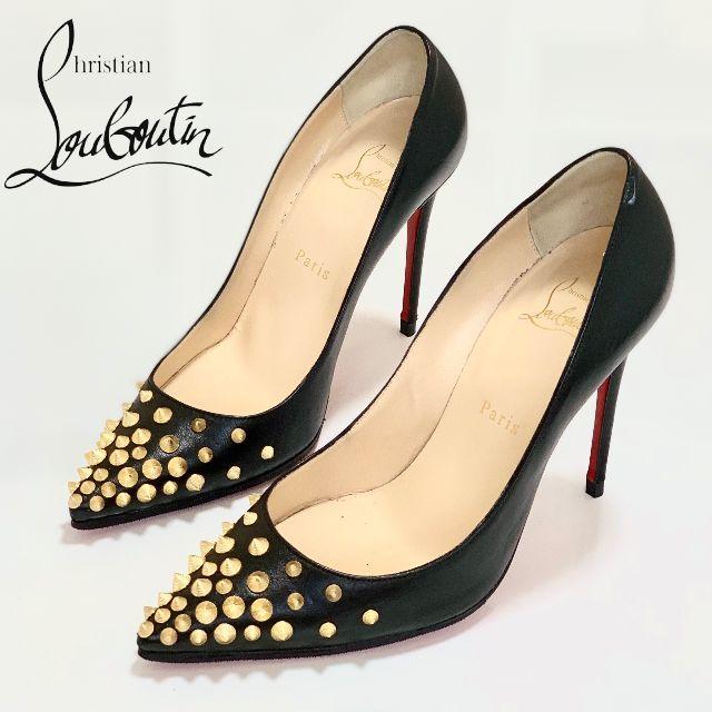 日本公式品 ルブタン♡スパイク SPIKESスパイクブラック×シルバー37