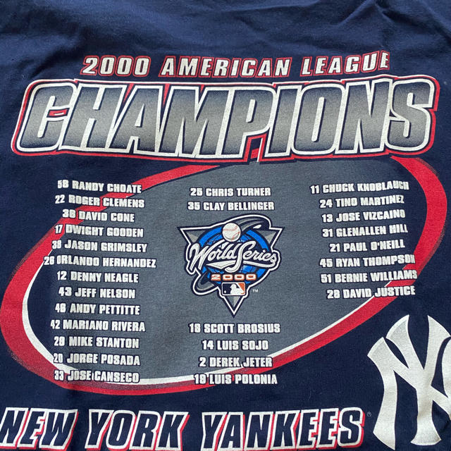 Majestic(マジェスティック)のヤンキース 2000年アメリカンリーグ優勝記念 T-シャツ スポーツ/アウトドアの野球(ウェア)の商品写真