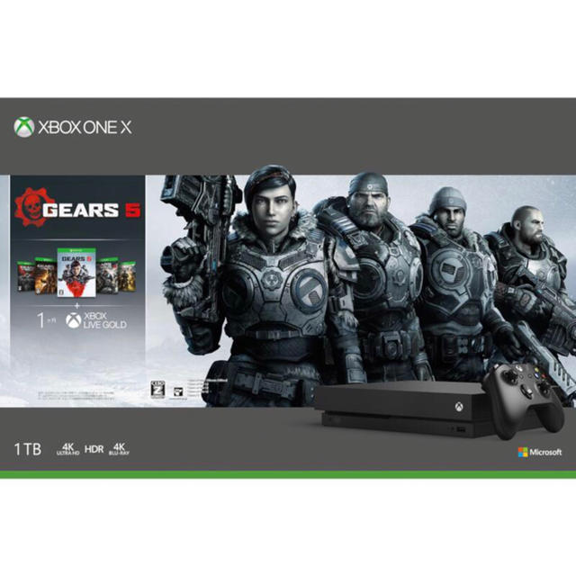 Xbox(エックスボックス)のXbox One X (Gears 5 同梱版) エンタメ/ホビーのゲームソフト/ゲーム機本体(家庭用ゲーム機本体)の商品写真