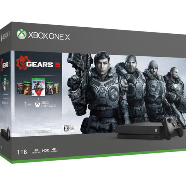 Xbox(エックスボックス)のXbox One X (Gears 5 同梱版) エンタメ/ホビーのゲームソフト/ゲーム機本体(家庭用ゲーム機本体)の商品写真