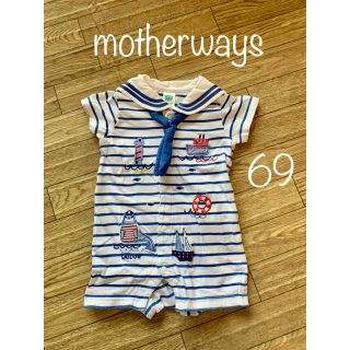 マザウェイズ(motherways)のきゃんでぃぷろっぷ様ꕤマザウェイズ　セーラーロンパース 60 70(ロンパース)