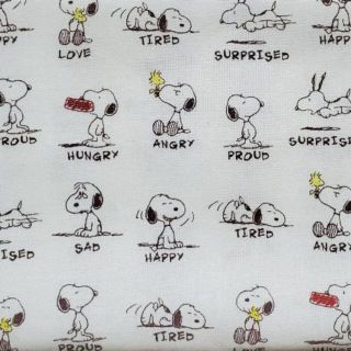 スヌーピー(SNOOPY)のシーチング スヌーピー生地 白(オフホワイト)(生地/糸)