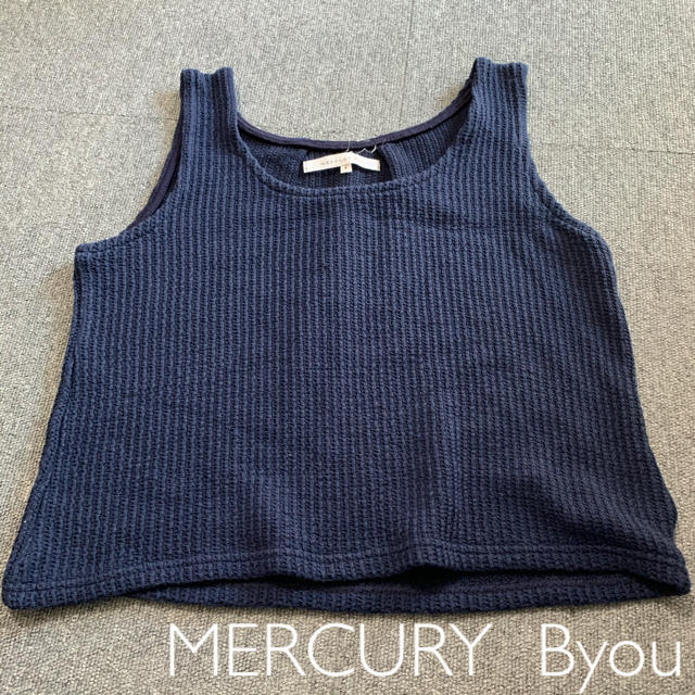 MERCURYDUO(マーキュリーデュオ)のMERCURY Byou ノースリーブ ニットトップス レディースのトップス(タンクトップ)の商品写真