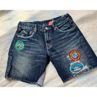 デニムダンガリー(DENIM DUNGAREE)のデニム＆ダンガリーワッペンショートパンツ新品150(パンツ/スパッツ)