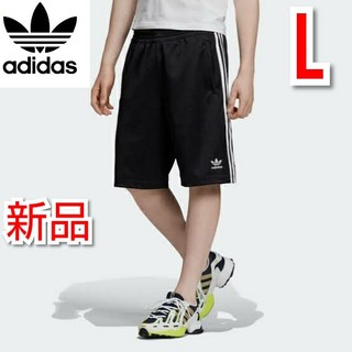 アディダス(adidas)のL アディダスオリジナルス モノグラム ハーフパンツ ブラック ショートパンツ(ショートパンツ)