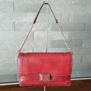 マークバイマークジェイコブス(MARC BY MARC JACOBS)のMARC JACOBS マークジェイコブス チェーンバッグ 赤(ショルダーバッグ)