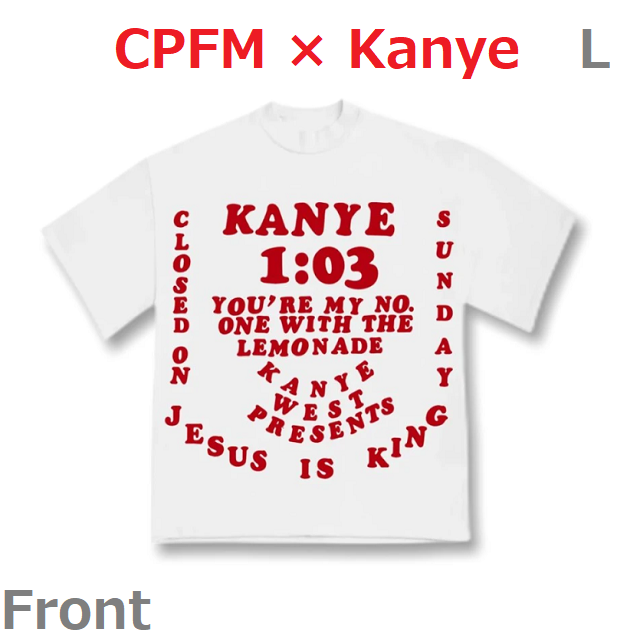 L】KANYE WEST CPFM FOR JIK III T-SHIRT 【サイズ交換ＯＫ】 60.0%OFF