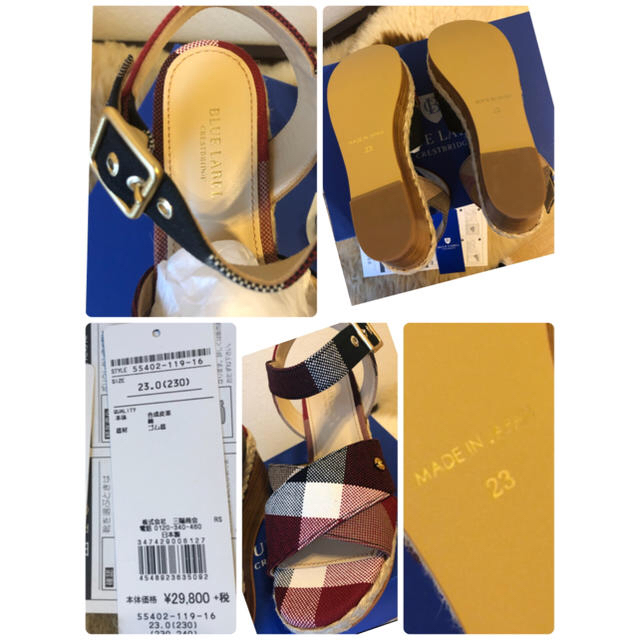 BURBERRY BLUE LABEL(バーバリーブルーレーベル)の約3.2万新品未使用タグ付きブルーレーベルクレストブリッジ高級サンダル♫一押し品 レディースの靴/シューズ(サンダル)の商品写真