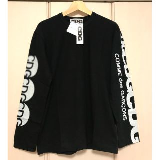 コムデギャルソン(COMME des GARCONS)のコムデギャルソン ロゴ ロングスリーブ 新品未使用 タグ付き 黒(Tシャツ/カットソー(七分/長袖))