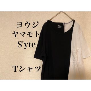 ヨウジヤマモト(Yohji Yamamoto)のs'yte サイト ヨウジヤマモト Tシャツ バイカラー ブラック ホワイト M(Tシャツ/カットソー(半袖/袖なし))