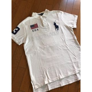 ラルフローレン(Ralph Lauren)のPoloロゴ入りホワイトポロシャツ(ポロシャツ)