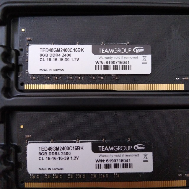 TEAM DDR4 8x2GB 計16GB メモリ 1