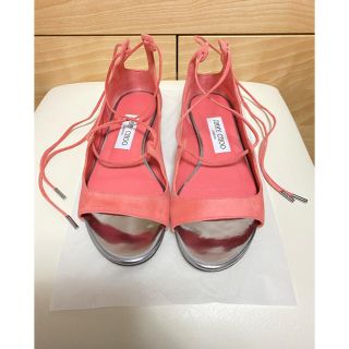 ジミーチュウ(JIMMY CHOO)のJimmy Choo ジミーチュウフラットサンダル ピンク(サンダル)