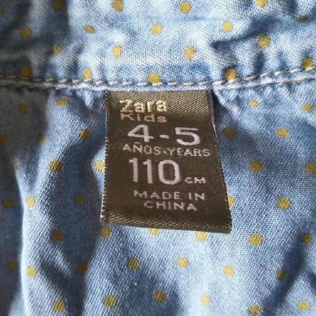 ZARA KIDS(ザラキッズ)のザラキッズ　110　デニム長袖シャツ キッズ/ベビー/マタニティのキッズ服女の子用(90cm~)(ブラウス)の商品写真