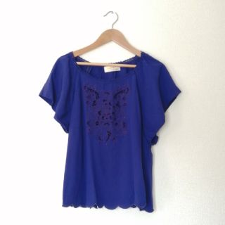 ダブルクローゼット(w closet)のw closet スカラップブラウス(シャツ/ブラウス(半袖/袖なし))