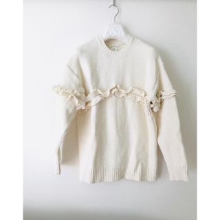 ザラ(ZARA)のZara  フリル コットンニット☆(ニット/セーター)