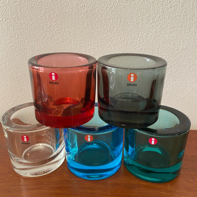 iittala(イッタラ)のイッタラマリメッコkiviキビ⭐︎5個セットシーブルーなどキャンドルホルダー インテリア/住まい/日用品のインテリア小物(置物)の商品写真