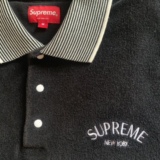 Supreme(シュプリーム)のSupreme Striped Collar Terry Polo 17ss メンズのトップス(ポロシャツ)の商品写真