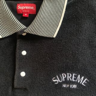 シュプリーム(Supreme)のSupreme Striped Collar Terry Polo 17ss(ポロシャツ)