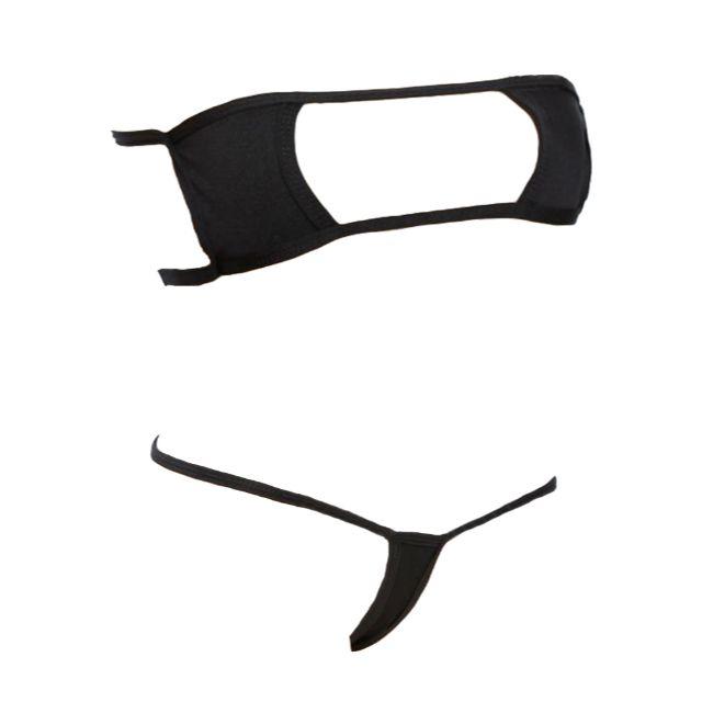 眼帯ビキニ 黒 セクシー マイクロビキニ Ｔバック コスプレ グラビア2553 レディースの水着/浴衣(水着)の商品写真