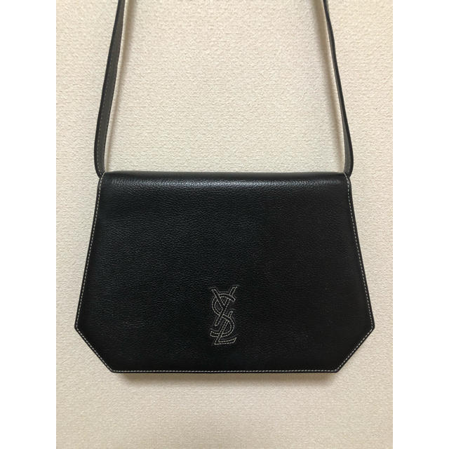 Yves Saint Laurent サンローラン レザー ショルダーバッグ 黒 1