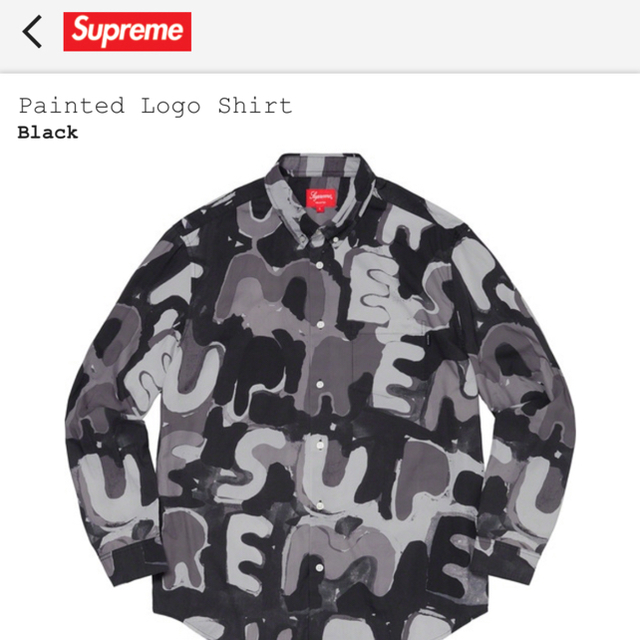 supreme  painted logo shirt Sサイズ