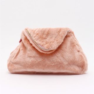 ローズバッド(ROSE BUD)のajew triangle fur cluch pink(クラッチバッグ)