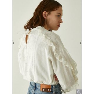 マウジー(moussy)の【EMBROIDED LACE BLOUSE】新品未使用(シャツ/ブラウス(長袖/七分))