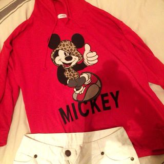 mickey赤パーカー(パーカー)