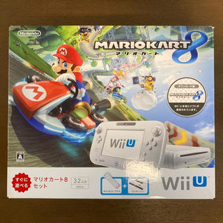 ウィーユー(Wii U)のWii U すぐに遊べるマリオカート8セット（シロ）/Wii U/WUPSWAG(家庭用ゲーム機本体)