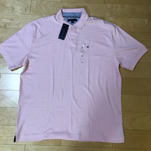 TOMMY HILFIGER(トミーヒルフィガー)のトミーヒルフィガー　半袖　ポロシャツ　ピンク メンズのトップス(ポロシャツ)の商品写真