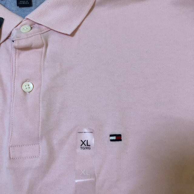 TOMMY HILFIGER(トミーヒルフィガー)のトミーヒルフィガー　半袖　ポロシャツ　ピンク メンズのトップス(ポロシャツ)の商品写真