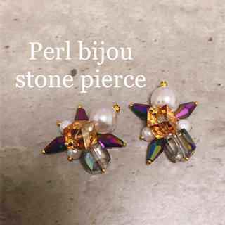 Perl bijou  stone pierce(ピアス)