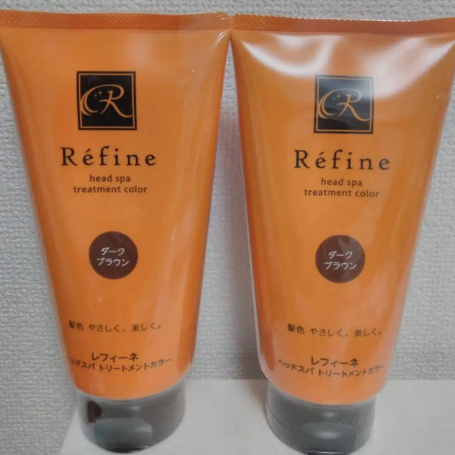 Refine(レフィーネ)の新品【2個セット】レフィーネ ヘッドスパ トリートメントカラー  ダークブラウン コスメ/美容のヘアケア/スタイリング(白髪染め)の商品写真