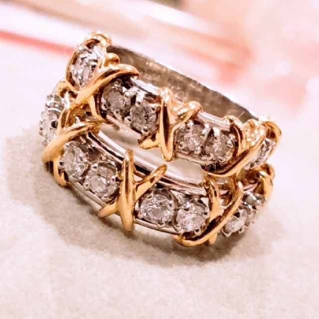 最新人気 シグネチャー 0.50ct ダイヤ K18 fp様Pt900 - Co. & Tiffany