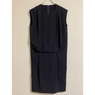 ドレステリア(DRESSTERIOR)の【美品】ドレステリア　セットアップ風ワンピース　ネイビー(ひざ丈ワンピース)