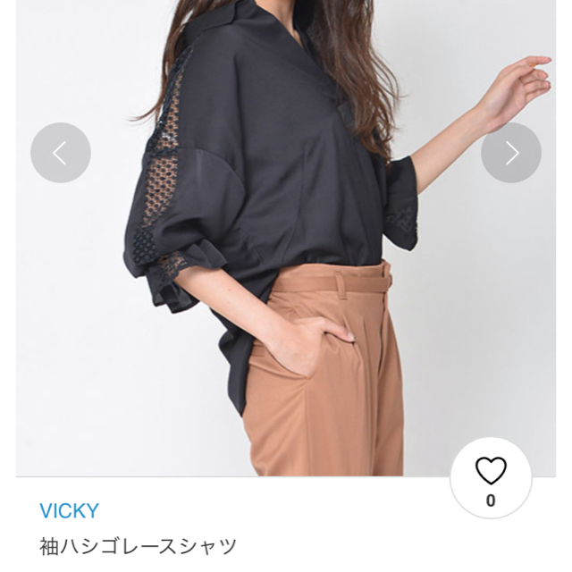 VICKY(ビッキー)のVICKY ブラウス　ブラック レディースのトップス(シャツ/ブラウス(長袖/七分))の商品写真