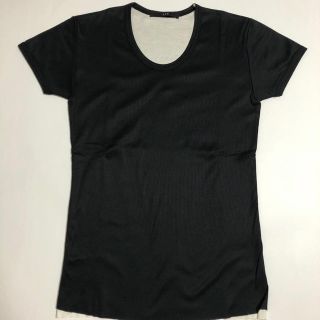 エイケイエム(AKM)のAKM Uネック 二重構造 BLACK Tシャツ(Tシャツ/カットソー(半袖/袖なし))