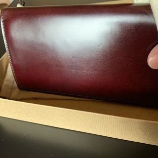 ☆GANZO☆ガンゾ 小銭入れ付き長財布 コードバンルチダ チョコ 小物 長