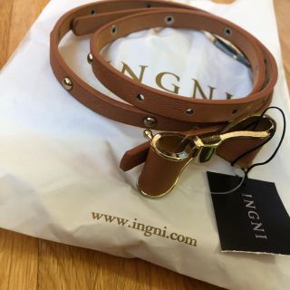 イング(INGNI)のINGNIリボンベルト ブラウン(ベルト)