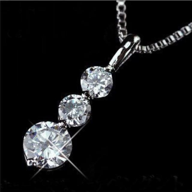 〈豪華商品!!〉 トリロジー ダイヤモンド ネックレス【1.65ct】ジュエリー