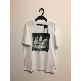 アディダス(adidas)の☆新品・未使用★adidas originals 半袖白Tシャツ プリント ロゴ(Tシャツ/カットソー(半袖/袖なし))