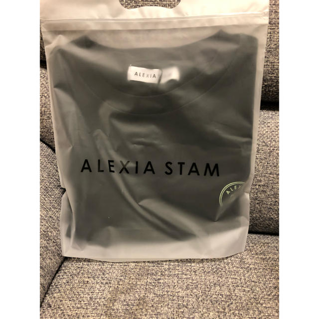 ALEXIA STAM(アリシアスタン)のアリシアスタン　Tシャツ　チャコール レディースのトップス(Tシャツ(半袖/袖なし))の商品写真