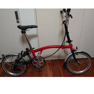 ブロンプトン(BROMPTON)のBROMPTON (ブロンプトン)M6L レッド/ブラック   金額下げました。(自転車本体)