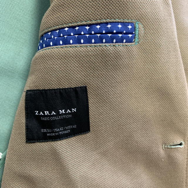 ZARA(ザラ)のカズ様専用❗️ZARA MAN ベージュジャケット　検LEON メンズのジャケット/アウター(テーラードジャケット)の商品写真
