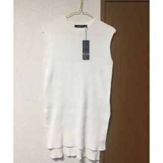 アズールバイマウジー(AZUL by moussy)のAZUL コットン100% ロング丈 ノースリーブ(カットソー(半袖/袖なし))