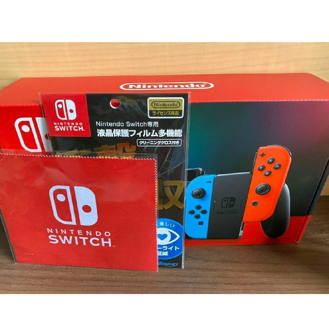 【限定製作】 Nintendo Switch専用 液晶保護フィルム多機能 クリーニンググラス付